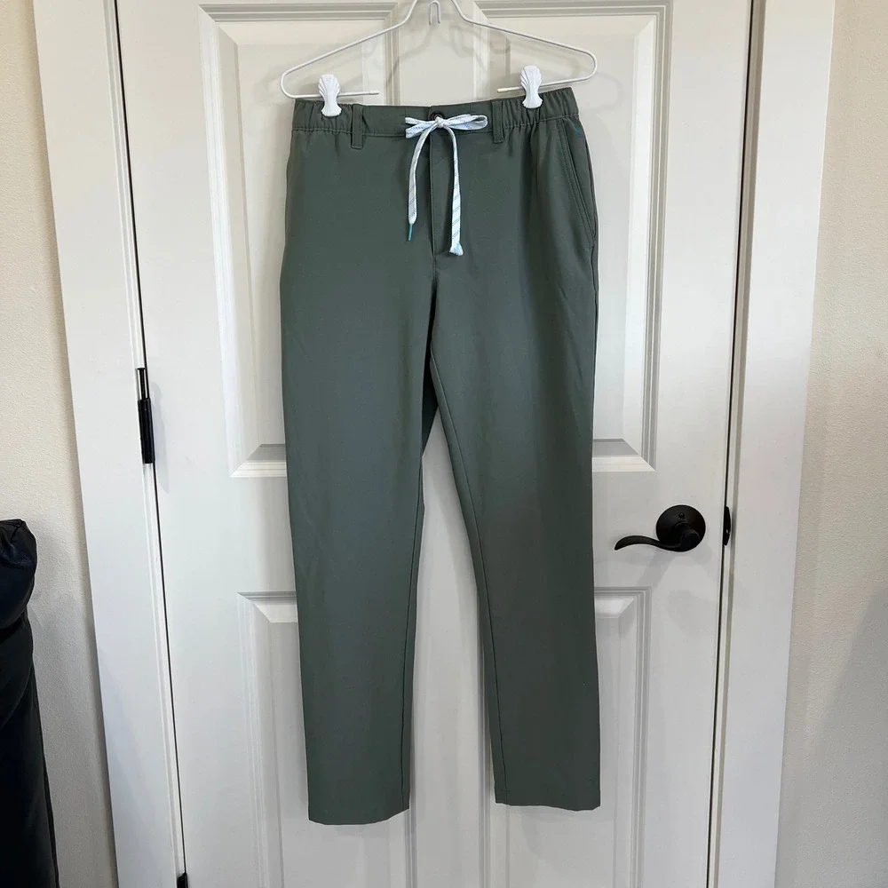 Chubbies Men's The Travertines Everywear Pants Size Small Green